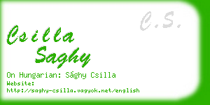 csilla saghy business card
